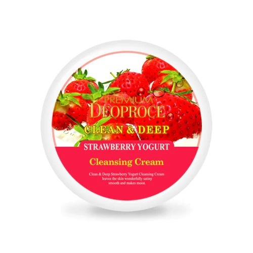 Крем для лица очищающий ЭКСТРАКТ КЛУБНИКИ Premium Clean & Deep Strawberry Yogurt Cleansing Cream